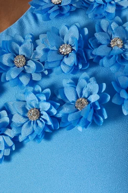 Buy Elliatt Blue Dali Floral Appliqu Mini Dress For Women Online | Ounass  Saudi