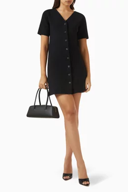 Buy COS Black Knit Mini Dress in Cotton Blend For Women Online | Ounass  Saudi