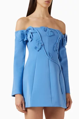 Buy Acler Blue Newmoat Embroidered Mini Dress For Women Online | Ounass  Saudi