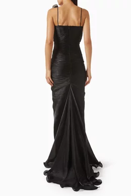 ana radu black dress Astoria Long Sleeve Maxi Dress