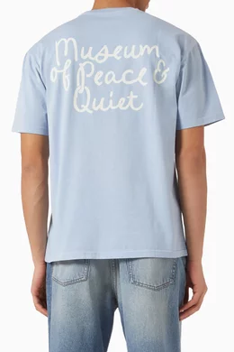 Buy Museum of Peace & Quiet Blue Scribble T-shirt in Cotton For