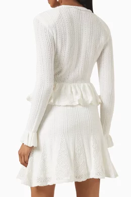self portrait white knit peplum mini dress Buy Self-Portrait Pointelle For Women Online Allessia
