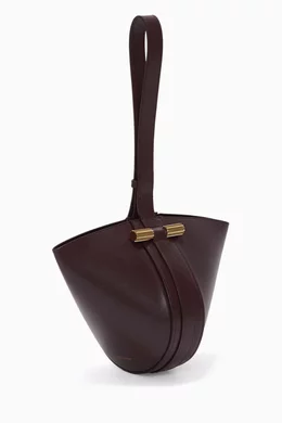 Buy Victoria Beckham Burgundy Small Portofino Dia Bag in Leather