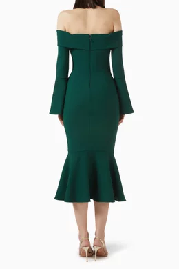 lavish alice emerald green dress Buy Ciara Midi in Crepe For Women Online group-CMOB119PUS grazing minidress featuring a evening dress with cape sleeves Missacc Sage Green Mother COLOR:EARTH