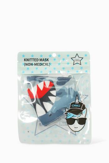 hover state of Camo Shark Printed Face Mask 