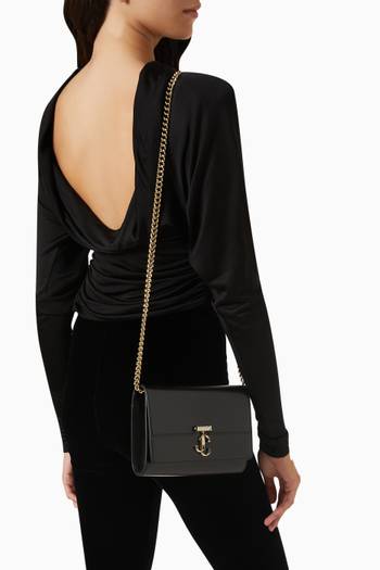 hover state of Avenue Clutch Shoulder Bag in Leather