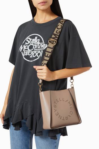 hover state of Mini Stella Logo Shoulder Bag in Eco Alter Nappa