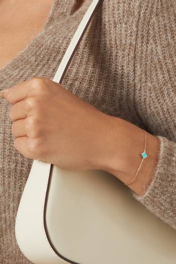 hover state of Cleo Pyramid Bracelet in 18k Rose Gold