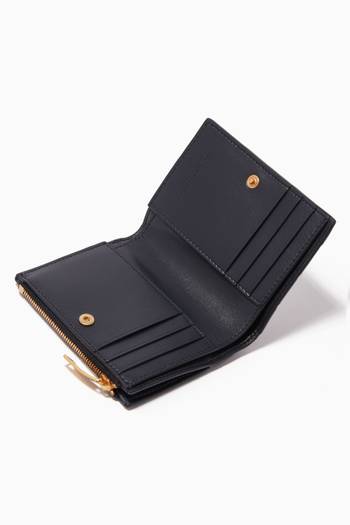 hover state of Bi-fold Zipper Wallet in Intrecciato Leather