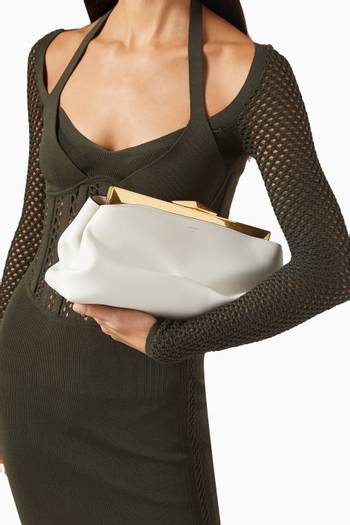 hover state of Diamond Frame Clutch Bag in Nappa