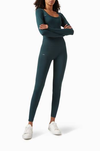 hover state of Activewear Crop Long Sleeve Top