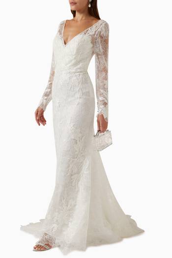 hover state of Gilda Mermaid Wedding Dress in Lace