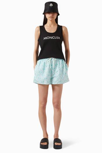 hover state of All-over Logo-print Shorts in Technical Fabric