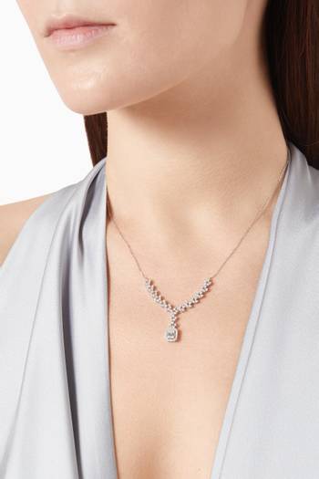 hover state of Sheaf Diamond Necklace in 14kt White Gold