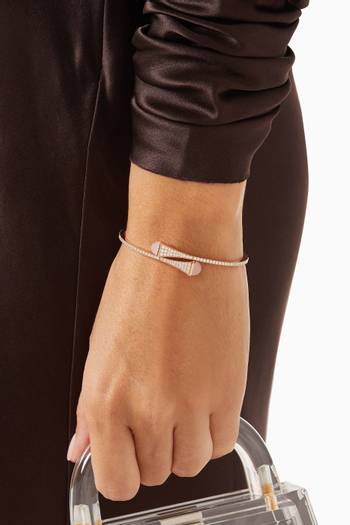 hover state of Cleo Diamond Midi Slip-on Bracelet in 18kt Rose Gold