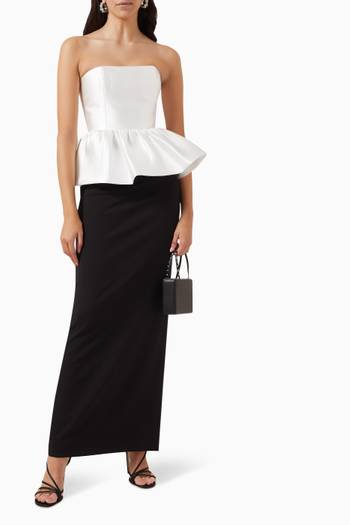 hover state of Maddison Peplum Maxi Dress in Crepe