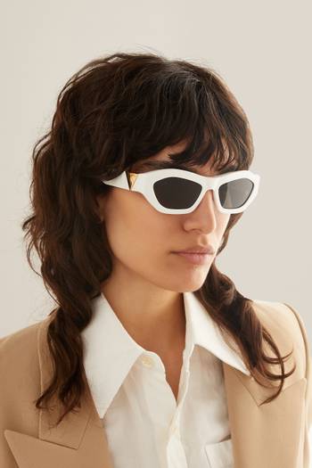 hover state of Angle Hexagonal Sunglasses in Recycled Acetate
