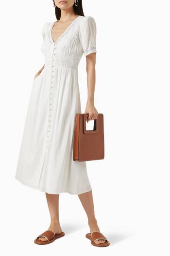 hover state of Kamryn Midi Dress in Cotton-voile