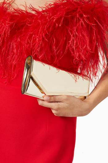 hover state of Emmie Clutch in Metallic Leather
