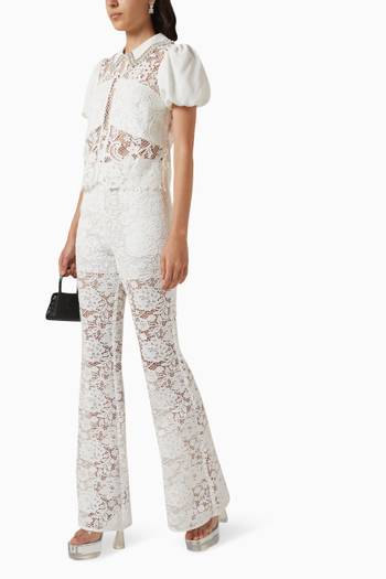 hover state of High-waist Pants in Corded Lace