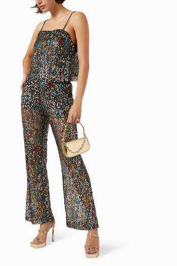 hover state of Yasnoelle Pants in Sequinned Fabric