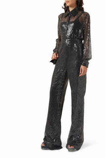hover state of Flared Pants in Sequin