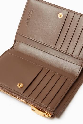 hover state of Medium Cassette Bi-fold Wallet in Intrecciato Leather