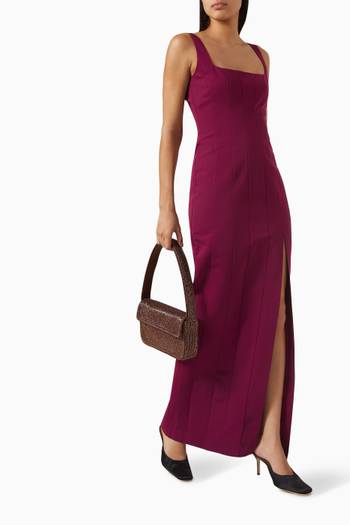 hover state of Portrait Maxi Dress in Cotton Blend