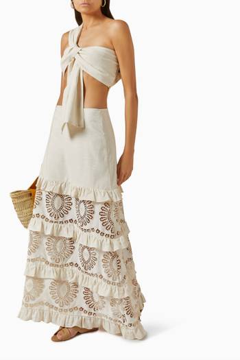 hover state of Franca Maxi Skirt in Cotton-blend