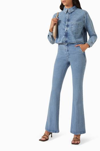hover state of Good Legs Flare Pants in Denim
