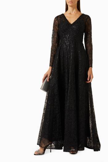 hover state of Crystal-embellished Gown