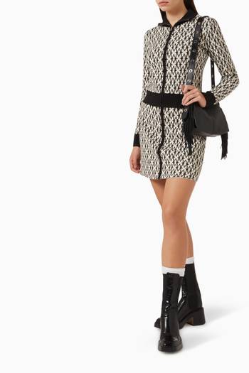 hover state of Printed Zipped Sweater in Cotton