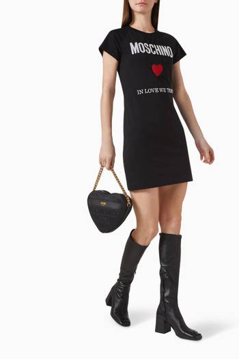 hover state of Slogan T-shirt Dress in Jersey