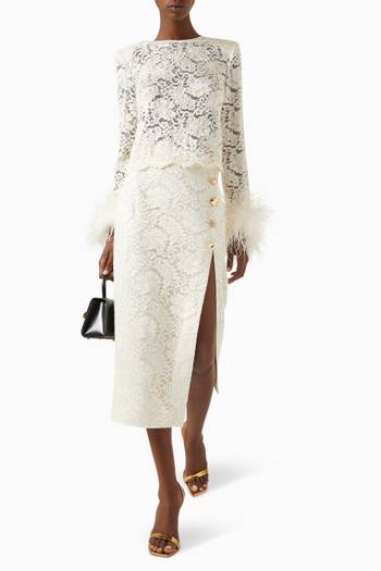 hover state of Midi Skirt in Lace