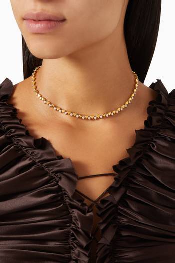 hover state of Enchanted Choker Necklace in 24kt Gold-plated Sterling Silver