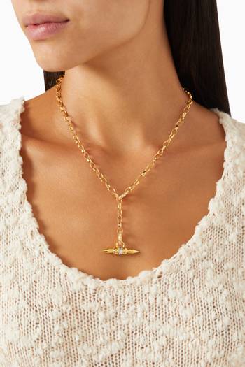 hover state of Step Up Necklace in 24kt Gold-plated Sterling Silver