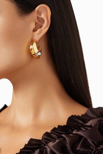 hover state of Yess!! Earrings in 24kt Gold-plated Sterling Silver