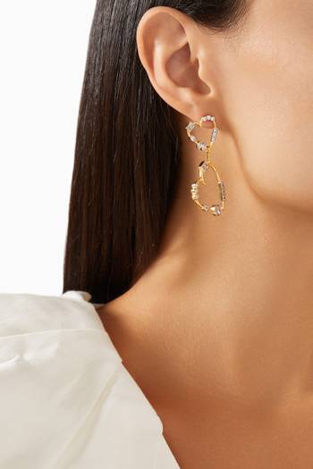 hover state of Forever Always Earrings in 24kt Gold-plated Sterling Silver