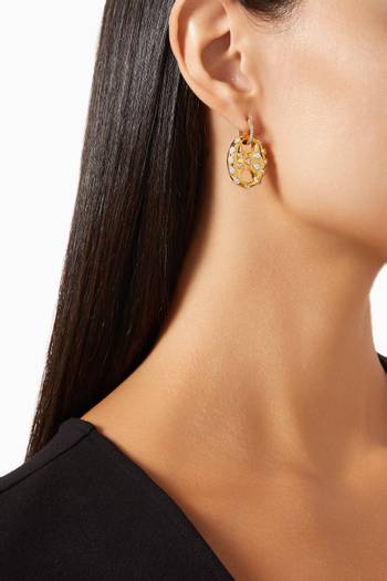 hover state of Back & Better Mini Earrings in 24kt Gold-plated Sterling Silver