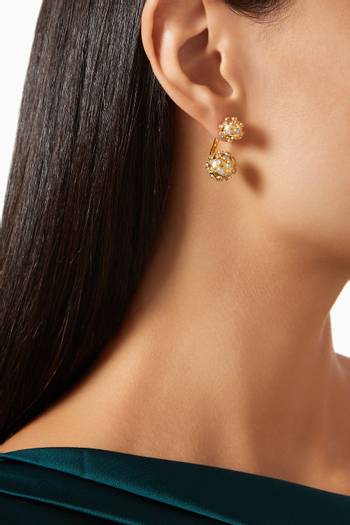 hover state of Full of Gold Earrings in 24kt Gold-plated Sterling Silver