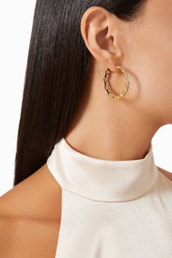 hover state of You Do You Hoop Earrings in 24kt Gold-plated Sterling Silver