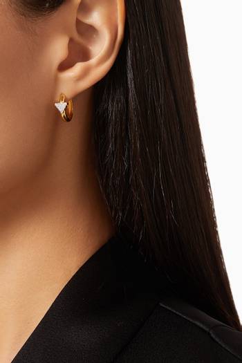 hover state of Stay True Earrings in 24kt Gold-plated Sterling Silver