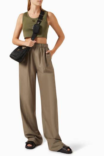 hover state of Oversized-fit Pants in Silk