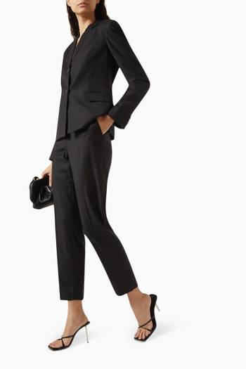 hover state of Zeina Pinstripe Pants in Wool