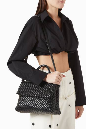 hover state of Patti Top Handle Bag in Leather