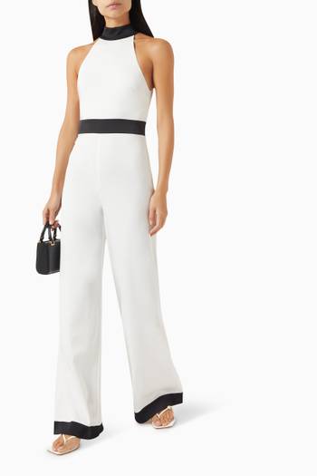 hover state of Cataline High-neck Jumpsuit in Sequins