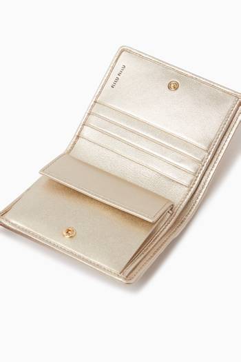 hover state of Small Flap Wallet in Matelassé Nappa Leather