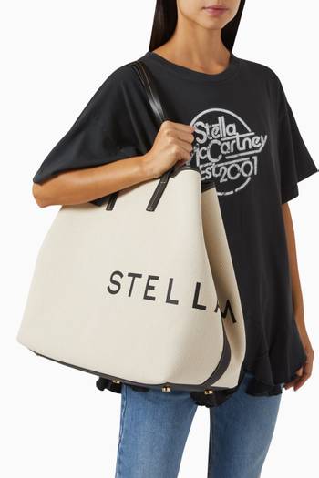 hover state of Large Logo Tote Bag in Canvas