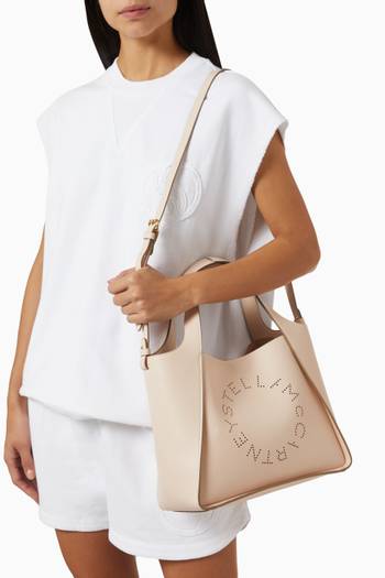 hover state of Stella Logo Crossbody Bag in Grained Eco Alter Leather