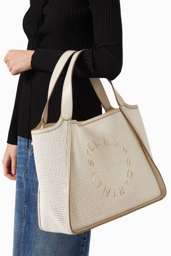hover state of Logo Tote Bag in Cotton-mesh